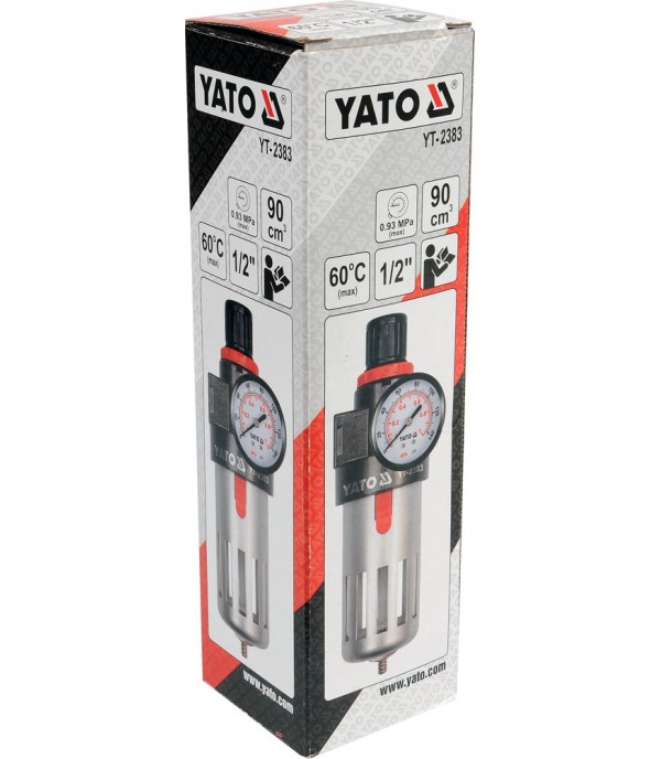 Фильтр-редуктор с манометром 1/2" Yato YT-2383