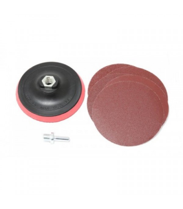 Тарелка опорная для УШМ в комплекте с кругами шлифовальными самоцепляющимися 7пр Forsage F-PSD115(DP115)